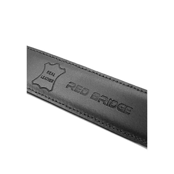 Red Bridge Mens Belt Real Leather Leather Belt RBC Premium Black 90