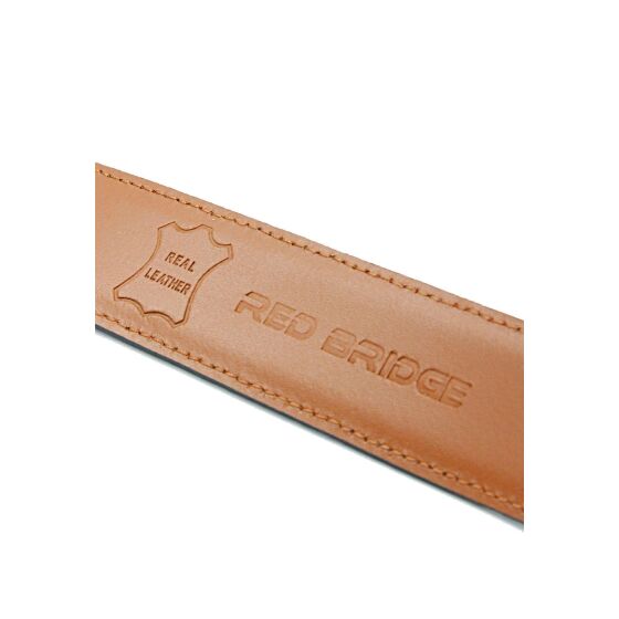 Red Bridge Herren Gürtel Echtleder Ledergürtel Leather Belt RBC Premium Taba 110