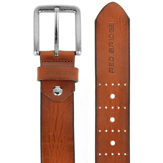 Red Bridge Herren Gürtel Echtleder Ledergürtel Leather Belt Scratched