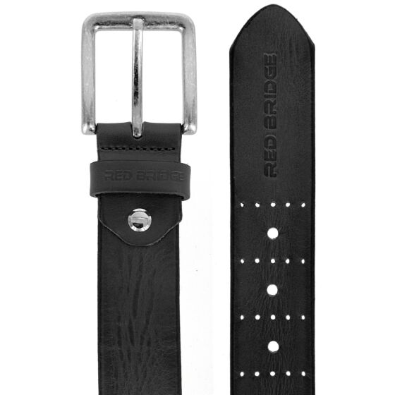 Red Bridge Mens Belt Genuine Leather Leather Belt Scratched Leather Belt