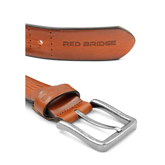 Red Bridge Herren Gürtel Echtleder Ledergürtel Leather Belt Scratched