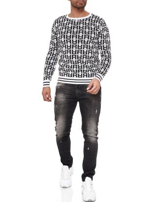 Redbridge Heren Gebreide Pullover Pullover, antraciet, L