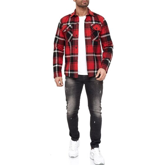 Red Bridge Herren Hemd Casual Plaid Shirts Modern Fit Langarm Kariert