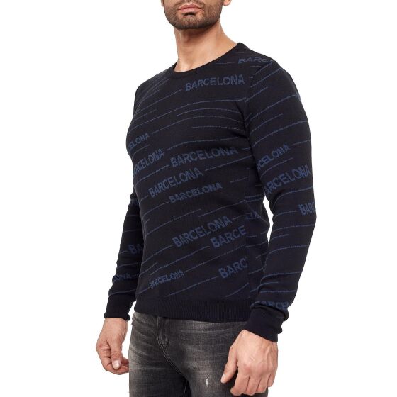 Red Bridge Herren Strickpullover Pullover Striped Barcelona