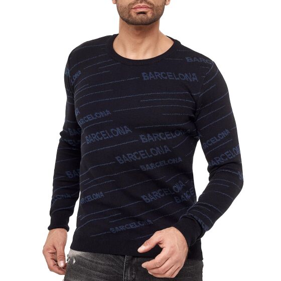 Red Bridge Herren Strickpullover Pullover Striped Barcelona