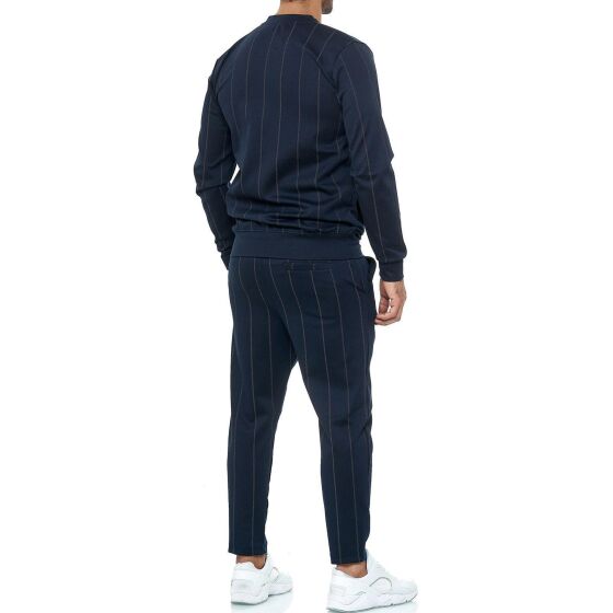 Red Bridge Herren Jogginganzug Sweat Suit Set Jacke Hose Striped Jogger