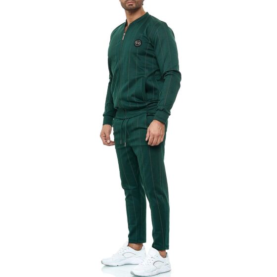 Red Bridge Mens Jogging Suit Sweat Suit Set Jacket Pants Striped Joggers