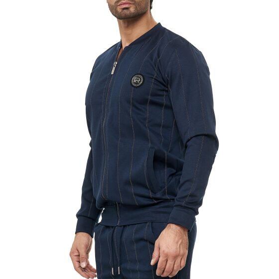 Red Bridge Mens Jogging Suit Sweat Suit Set Jacket Pants Striped Joggers