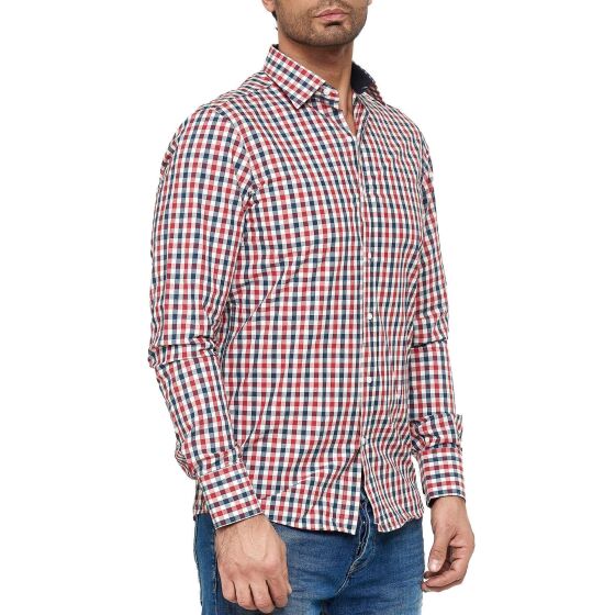 Red Bridge Mens Shirt Casual Plaid Shirts Modern Fit Long Sleeve Checked