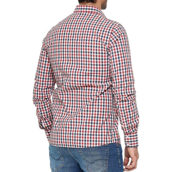 Red Bridge Mens Shirt Casual Plaid Shirts Modern Fit Long Sleeve Checked