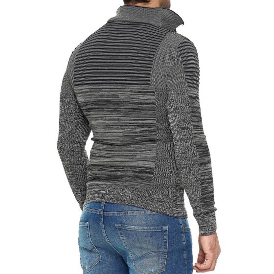 Red Bridge Herren Strickpullover Double Layer Collar Hoher Stehkragen