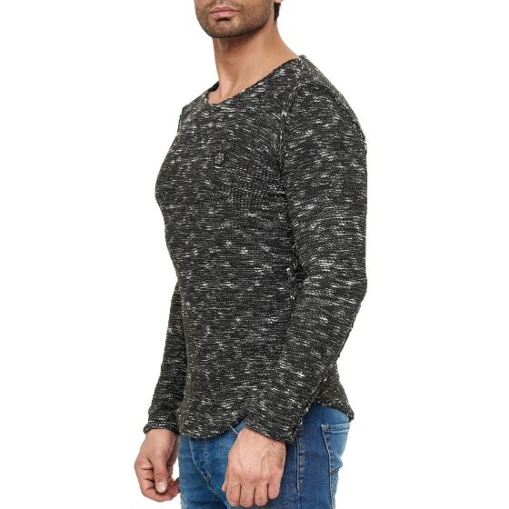 Red Bridge Mens Knit Jumper Sweatshirt Chunky Rounded Seam Anthracite S