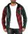 Red Bridge Mens Pullover Sweat Jacket with Hooded Sweatshirt Checked