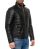 Red Bridge Mens Leather Jacket Genuine Leather Quilted Bubble Jacket