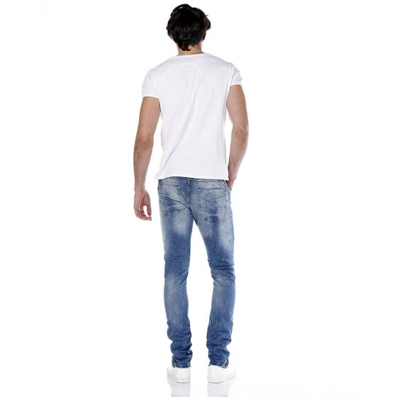 Red Bridge Herren Mega Destroyed Jeans Pant Blau W28 L32