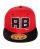Red Bridge Unisex RB Logo Embroidered Snapback Cap Red-Black One Size
