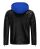 Red Bridge Mens Faux Leather Jacket Faux Leather Biker Jacket with Sweat Hood Two in One Black-Blue M