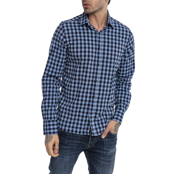 Red Bridge Mens Shirt Casual Plaid Shirts Modern Fit Long Sleeve Checked