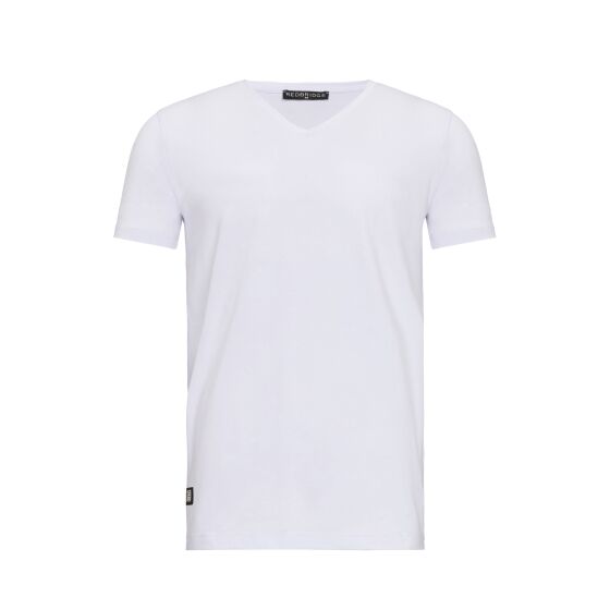 Red Bridge Mens T-Shirt V-Neck Cut Size - Medium White XXL