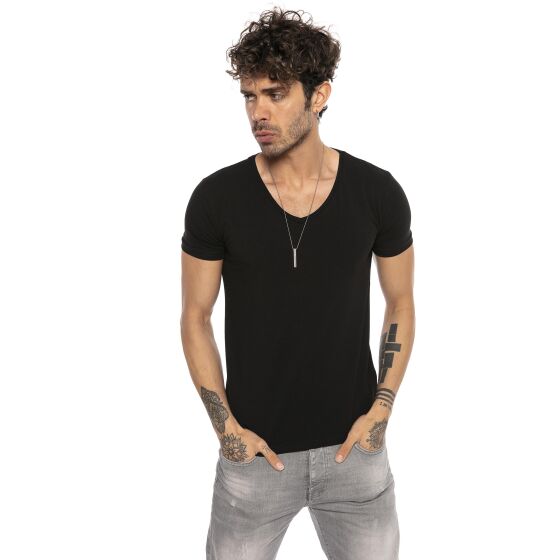 Red Bridge Herren T-Shirt V-Neck Ausschnittgröße - Weit Schwarz XL