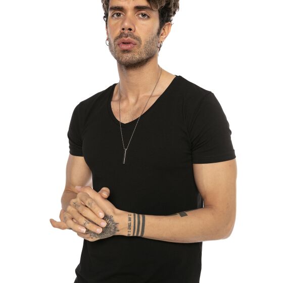 Red Bridge Herren T-Shirt V-Neck Ausschnittgröße - Weit Schwarz XL
