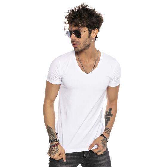 Red Bridge Herren T-Shirt V-Neck Ausschnittgröße - Weit Weiß XXL