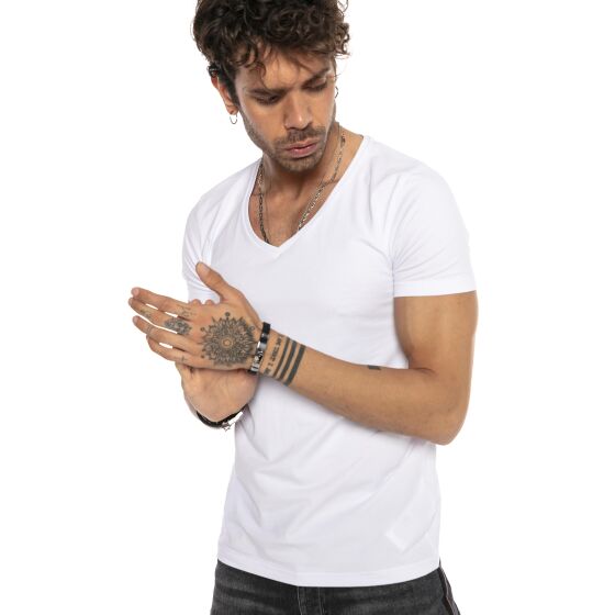 Red Bridge Herren T-Shirt V-Neck Ausschnittgröße - Weit Weiß XXL