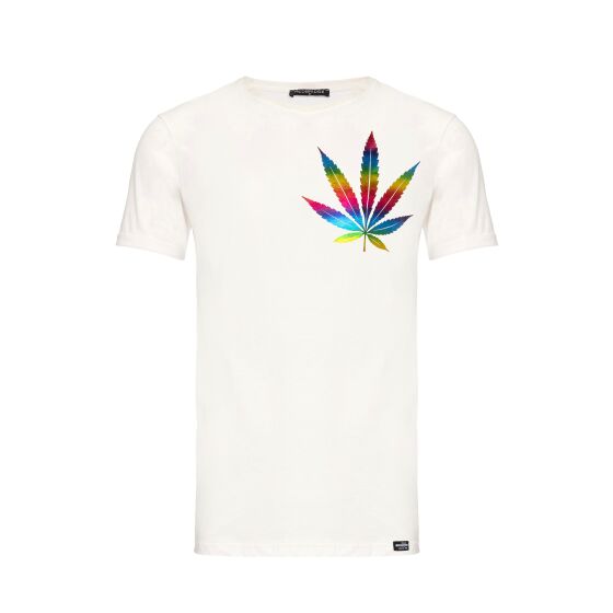 Red Bridge Herren T-Shirt Cannabis Legalize it Rainbow Foil