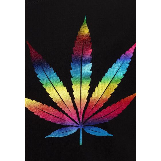 Red Bridge Herren T-Shirt Cannabis Legalize it Rainbow Foil