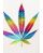 Red Bridge Herren T-Shirt Cannabis Legalize it Rainbow Foil