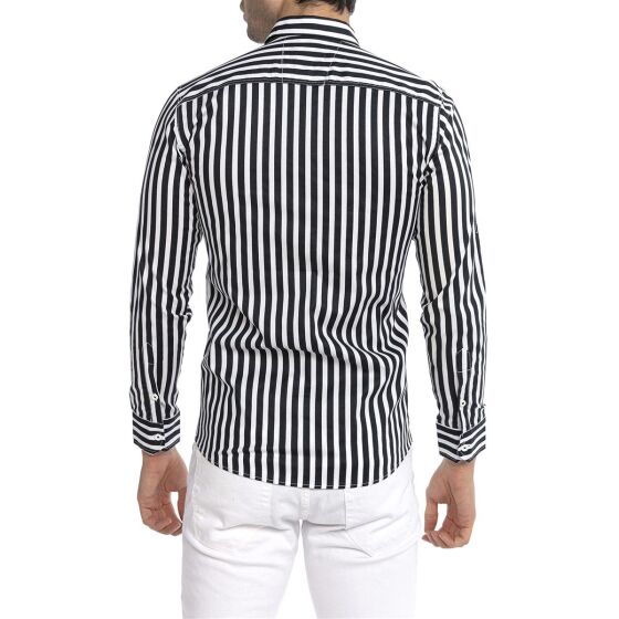 Red Bridge Mens Shirt Modern Fit Striped Long Sleeve