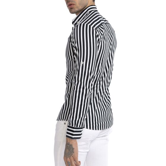 Red Bridge Mens Shirt Modern Fit Striped Long Sleeve