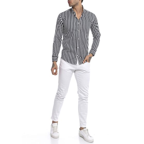 Red Bridge Mens Shirt Modern Fit Striped Long Sleeve