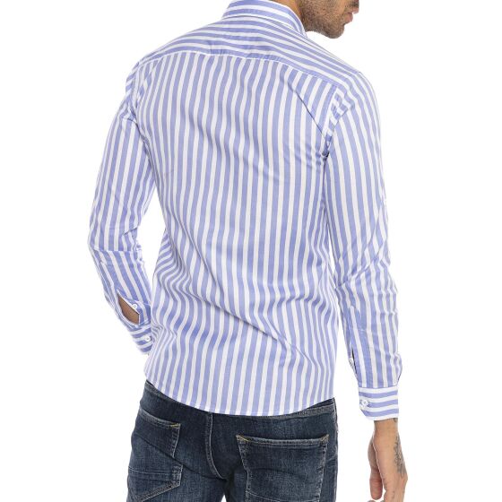 Red Bridge Mens Shirt Modern Fit Striped Long Sleeve