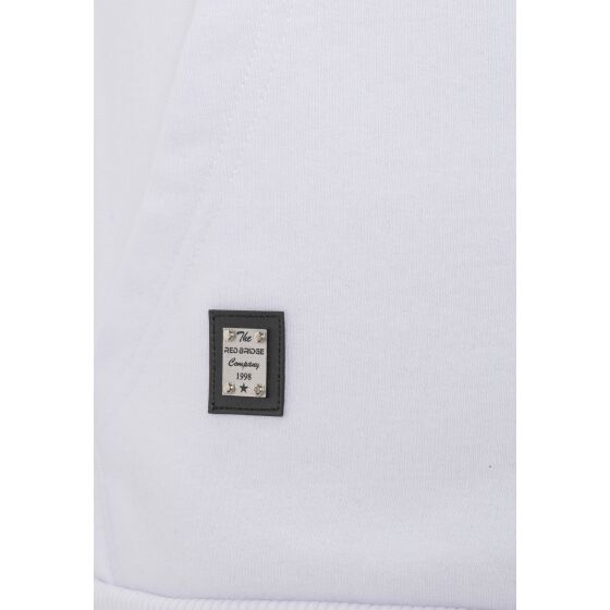 Redbridge Herren Kapuzensweatjacke mit Logopatch Weiß XXL
