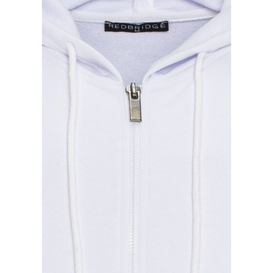 Redbridge Herren Kapuzensweatjacke mit Logopatch Weiß XXL