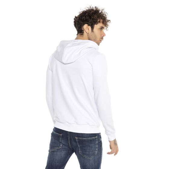 Redbridge Herren Kapuzensweatjacke mit Logopatch Weiß XXL