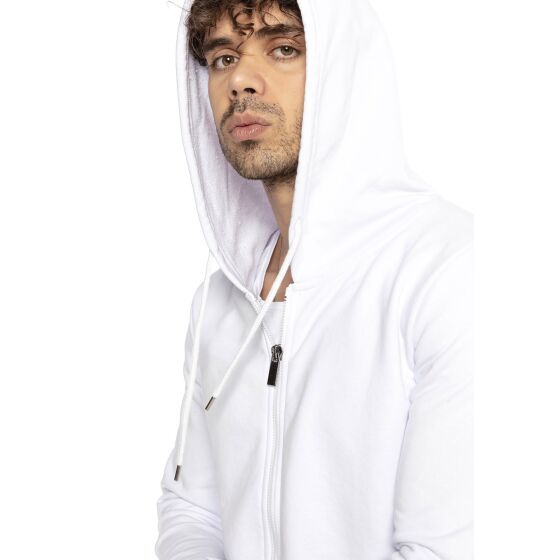 Red Bridge Mens Hoodie Zip Hoodie Premium Basic White XXL