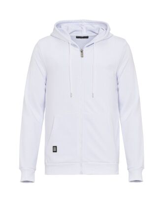 Red Bridge Mens Hoodie Zip Hoodie Premium Basic White XXL