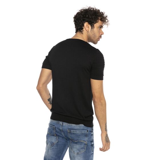 Red Bridge Mens T-Shirt Knit Shirt Ribbed Arms Round Neck