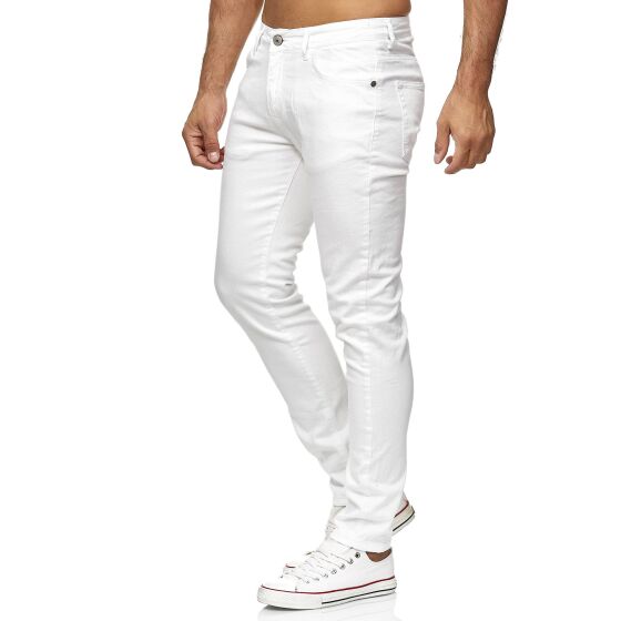 Red Bridge Mens Jeans Trousers Slim-Fit Drainpipe Jeans Denim Colored White W32 L30