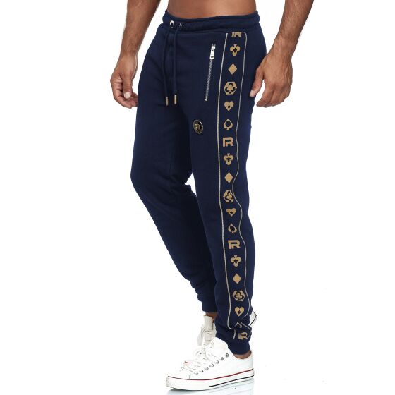 Red Bridge Herren Jogginghose Jogger Hose Sweat-Pants Premium Navy M