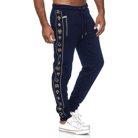 Red Bridge Herren Jogginghose Jogger Hose Sweat-Pants Premium Navy M