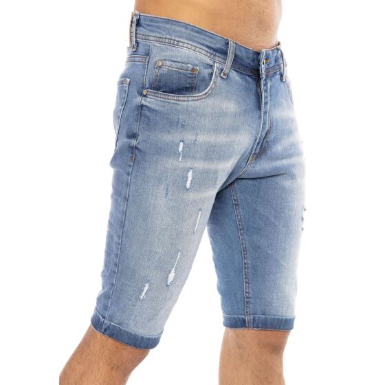 Red Bridge Herren Jeans Shorts Kurze Hose Denim Destroyed