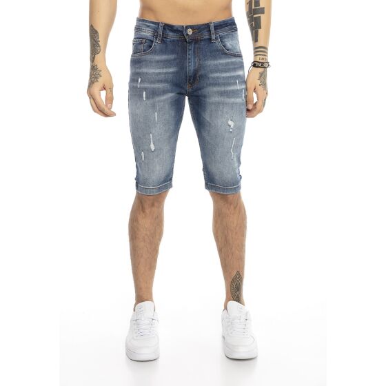 Red Bridge Herren Jeans Shorts Kurze Hose Denim Destroyed