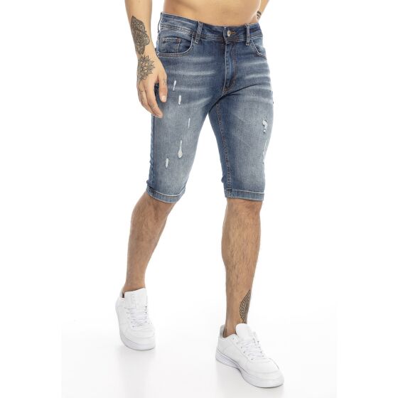 Red Bridge Herren Jeans Shorts Kurze Hose Denim Destroyed