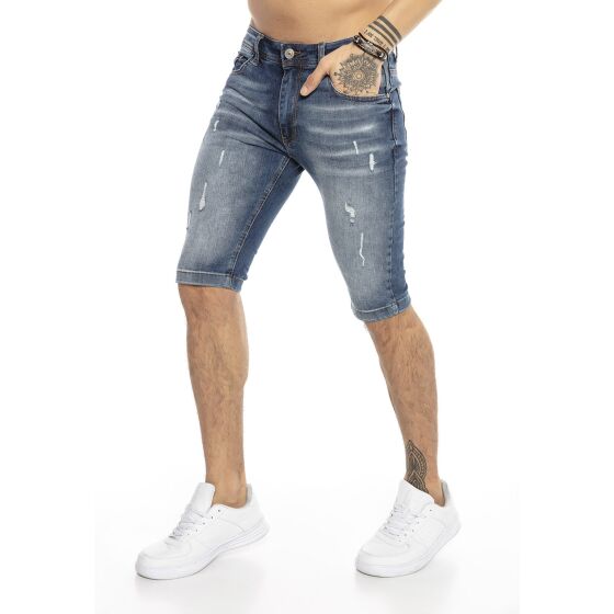 Red Bridge Herren Jeans Shorts Kurze Hose Denim Destroyed