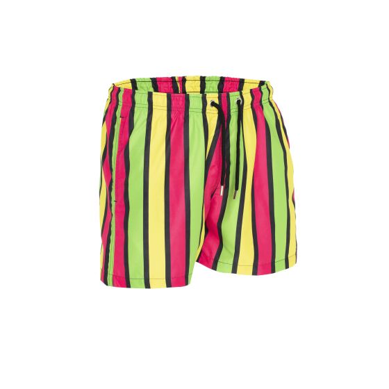 Red Bridge Mens shorts shorts swimming shorts swimming trunks swimming trunks Neon Vertical Stripes