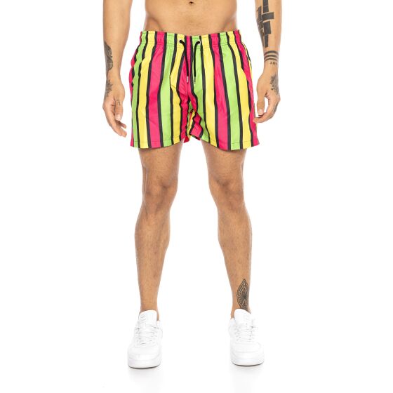 Red Bridge Mens shorts shorts swimming shorts swimming trunks swimming trunks Neon Vertical Stripes