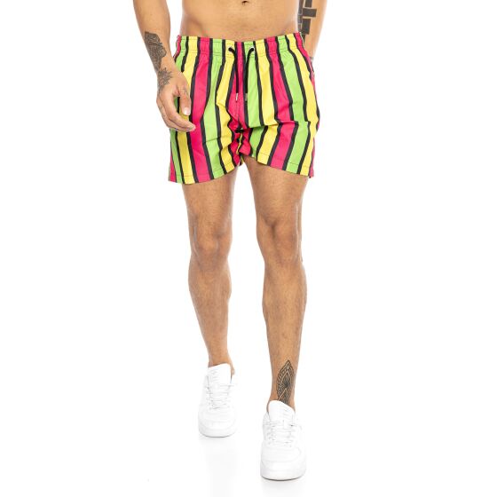 Red Bridge Mens shorts shorts swimming shorts swimming trunks swimming trunks Neon Vertical Stripes